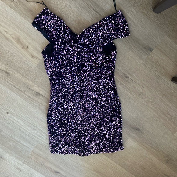 Astr purple sequin dress - Picture 2 of 4